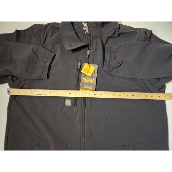 Ariat Rebar Convertible Jacket – Men’s XL Tall, Black, Weatherproof, NWT - Picture 6 of 12